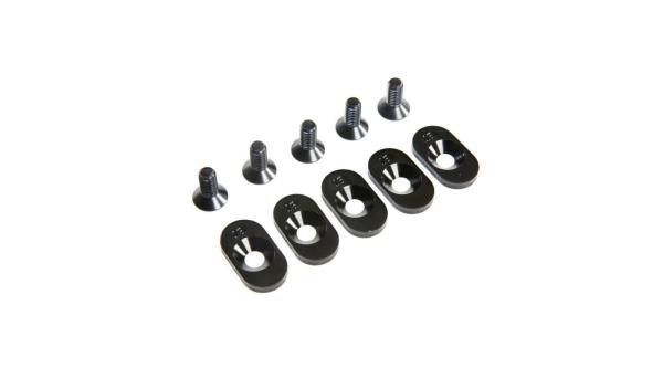 Losi EngineMntInsert&Screws, BLK, 18T(5): 5ive-T 2.0 - LOS252099