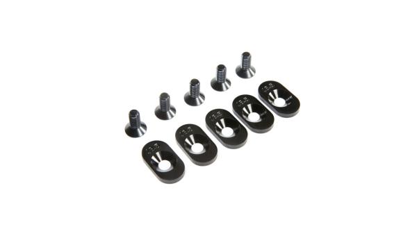 Losi EngineMntInsert&Screws, BLK, 18.5T(5): 5ive-T 2.0 - LOS252100