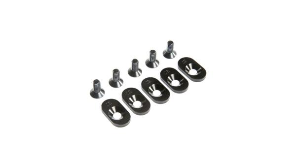 Losi EngineMntInsert&Screws, BLK, 19T(5): 5ive-T 2.0 - LOS252101