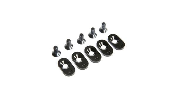 Losi EngineMntInsert&Screws, BLK, 20T(5): 5ive-T 2.0 - LOS252103