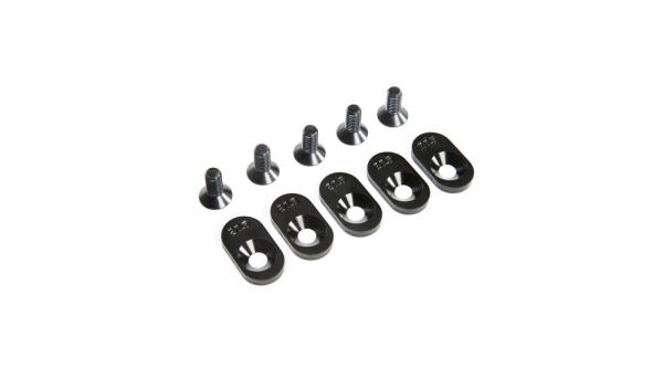 Losi EngineMntInsert&Screws, BLK, 20.5T(5): 5ive-T 2.0 - LOS252104