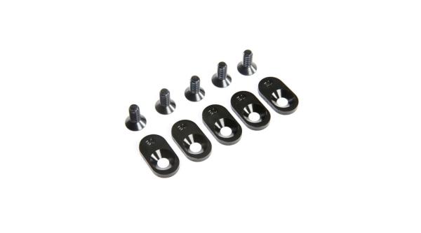 Losi EngineMntInsert&Screws, BLK, 21T(5): 5ive-T 2.0 - LOS252105
