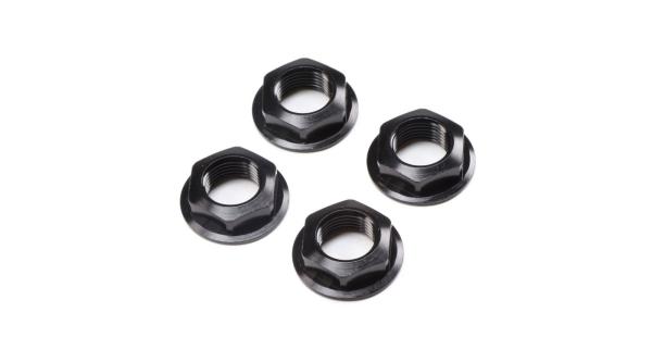 Losi 17mm Flanged Wheel Nut, Black (4): Super Rock Rey - LOS252112