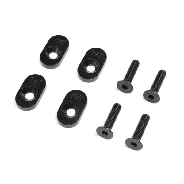 Losi Engine Mount Insert & Screws 19T, Black(4): DBXL 2.0 - LOS252137