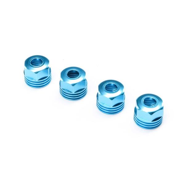 Losi Lower Shock Caps, Aluminum, King Blue (4): SBR 2.0 - LOS253032