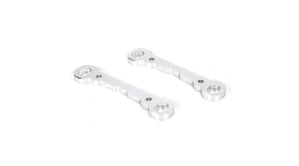 Losi Hinge Pin Braces, Front, Alum, Silver, MTXL (2) - LOS254030