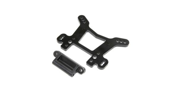 Losi Shock Tower, Front, Black, AL: DBXL-E 2.0 - LOS254063