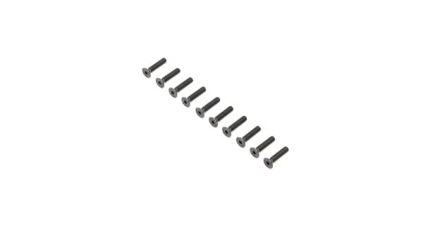 Losi Flat Head Screws, Stl, BO, M4 x 18mm (10) - LOS255020