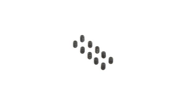 Losi Set Screws, Stl, BO, Flat Point, M4 x 6mm (10) - LOS255021