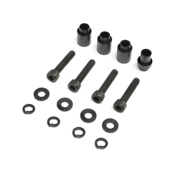 Losi Engine Mount Spacers & Clutch Mount,Al,Blk:DBXL 2.0 - LOS256010