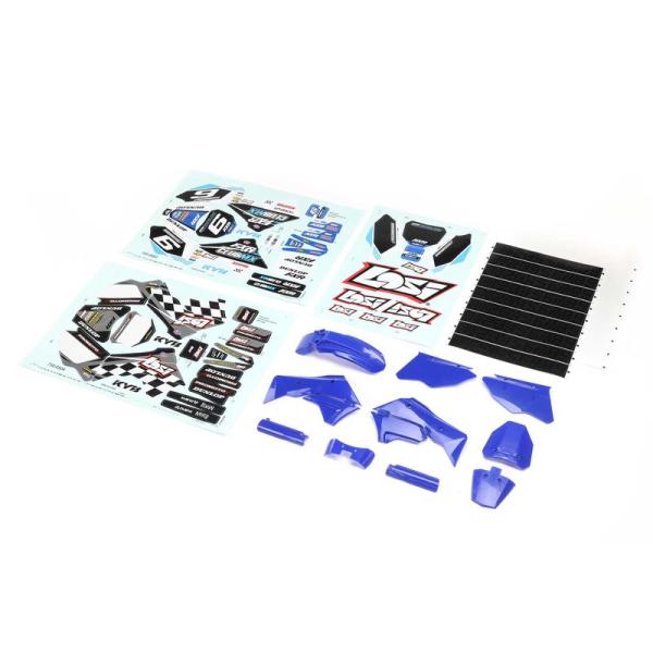 Losi Blue Plastics with Wraps: Promoto-MX - LOS260001