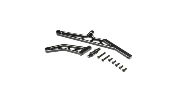 Losi Chassis Brace Set,Rear,Aluminum, Black: DBXL-E 2.0 - LOS351015