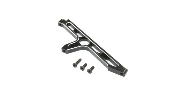 Losi Chassis Brace, Front, Aluminum, Black: DBXL-E 2.0 - LOS351016