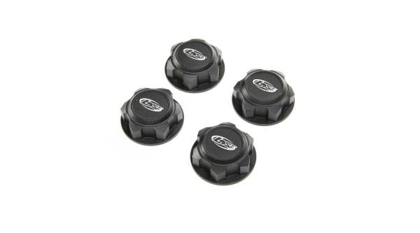 Losi Wheel Nut, Captured, Black (4): DBXL-E 2.0 - LOS352009