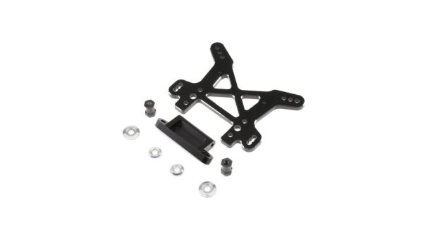 Losi Sto�d�mpferbr�cke vorne, schwarz, Aluminium: DBXL, MTXL - LOS354004