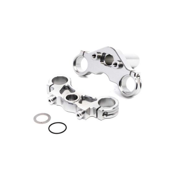 Losi Aluminum Triple Clamp Set Silver: Promoto-MX - LOS364006