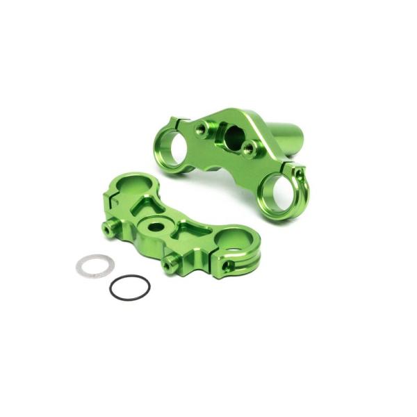 Losi Aluminum Triple Clamp Set Green: Promoto MX - LOS364008