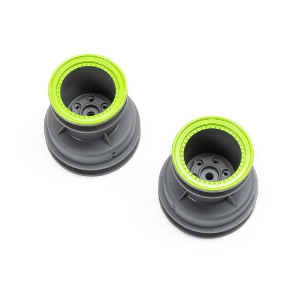 Losi MT Wheel Green Beadlock Lt Grey(2): Mini LMT - LOS41044