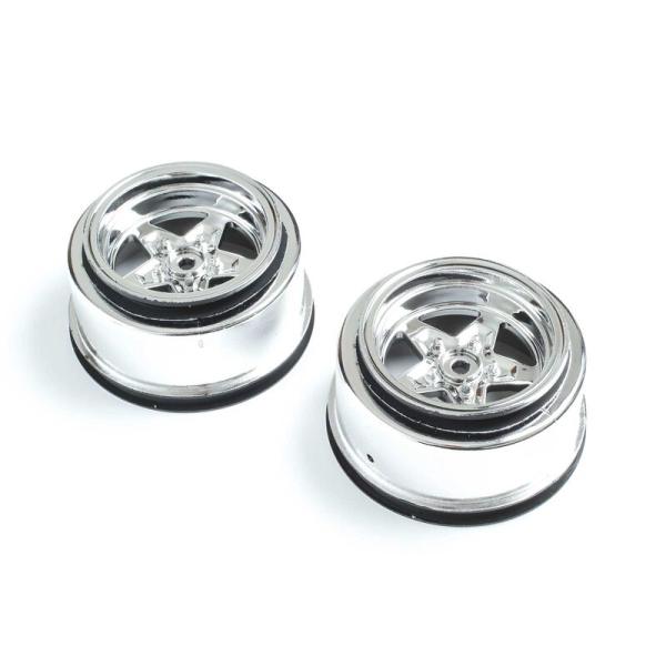 Losi Rear Wheel, Chrome (2): 22S Drag - LOS43046