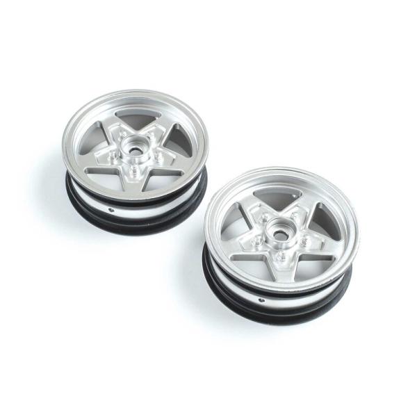 Losi Front Wheel, Satin Chrome (2): 22S Drag - LOS43047