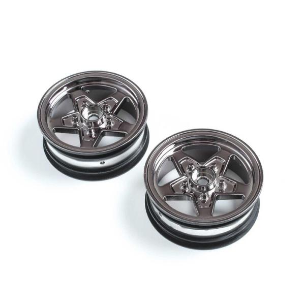Losi Front Wheel, Black Chrome (2): 22S Drag - LOS43049