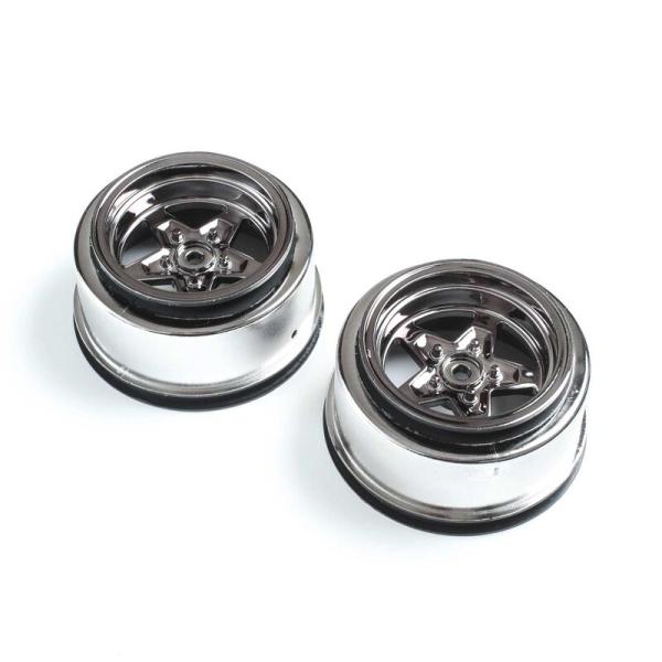 Losi Rear Wheel, Black Chrome (2): 22S Drag - LOS43050