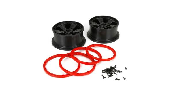 Losi DBXL 1:5 4WD Felgenset mit Beadlock Schwarz (2) - LOS45005