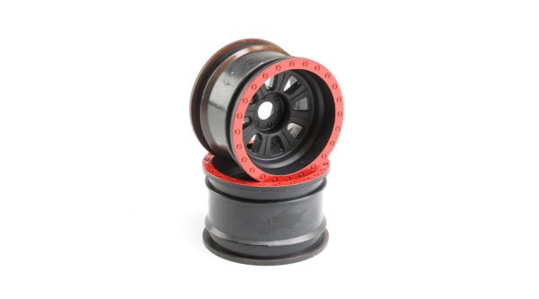 Losi Wheel, Black (2): Super Rock Rey - LOS45028