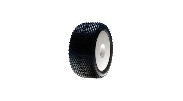 Losi Truggy Reifen verklebt weiße Felge 0 0ffset blaue Mischung - LOSA17701B