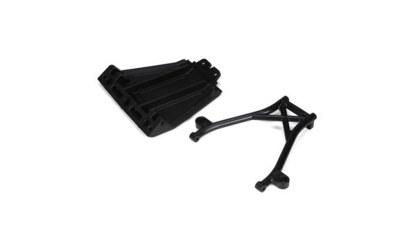 Losi Front Skid Plate,Bumper Brace & Spacers: 5TT - LOSB2574
