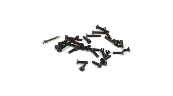 Losi 5mm Flach und Zylinderkopfschrauben Asst. (24): 5TT - LOSB6480