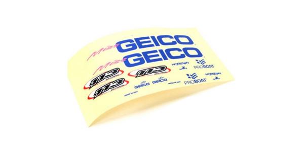 Pro Boat Dekorbogen: Miss Geico 17" - PRB0304
