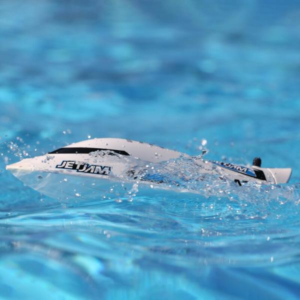 Proboat Jet Jam 12" Pool Racer, Brushed, White: RTR - PRB08031V2T2