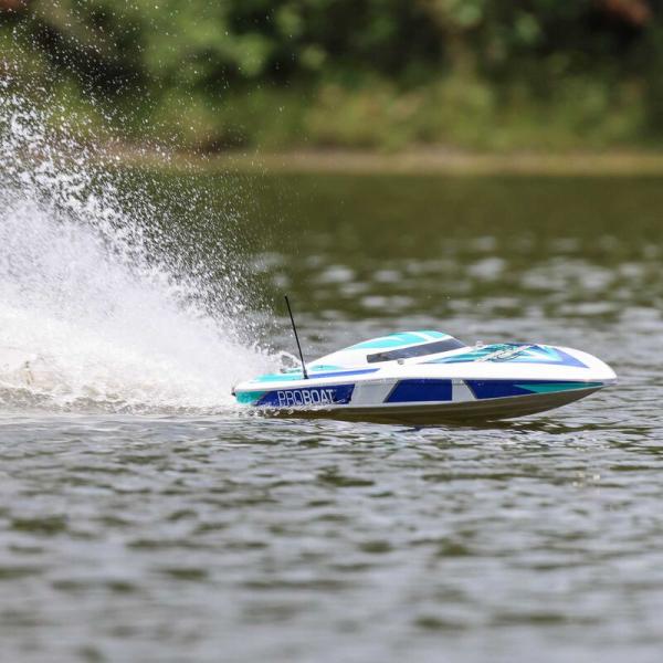 Proboat Sonicwake V2 36" Self-Righting, BL, White: RTR RC-Rennboot - PRB08032V2T2
