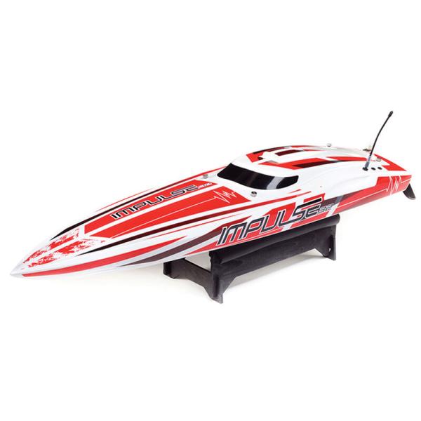 Proboat Impulse 32, V-Rumpf RC-Rennboot mit Brushless Motor, White/Red: RTR - PRB08037T2