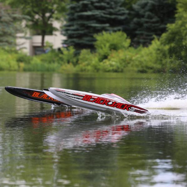ProBoat Blackjack 42 8S Brushless Catamaran RTR: Black/Orange - PRB08043T1
