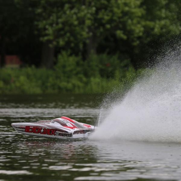 Proboat Blackjack 42-inch Brushless 8S Catamaran RC-Rennboot WHT/RED RTR - PRB08043T2