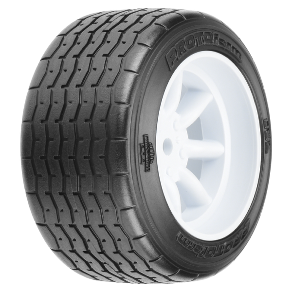 Proline VTA Rear Tire 31mm, Mounted White Wheel - PRM1013917