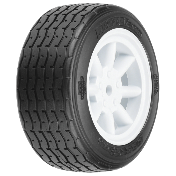 Proline VTA Front Tire, 26mm, Mounted White Wheel - PRM1014017