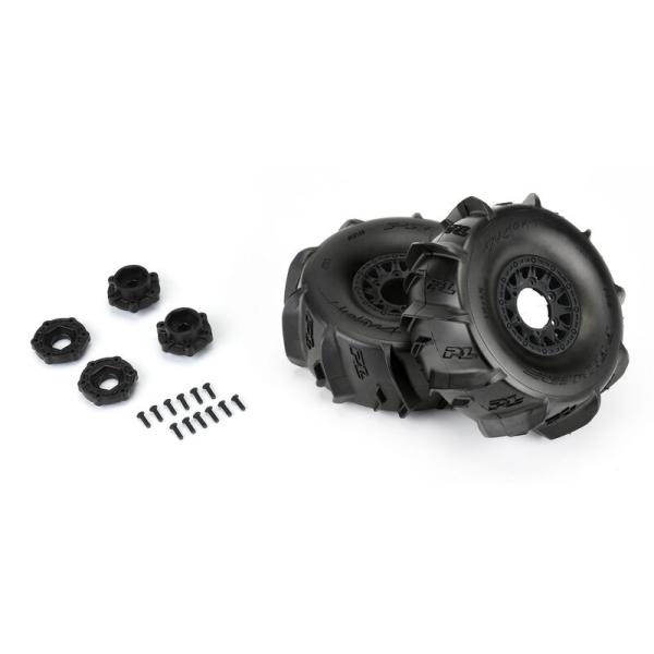 Proline 1/7 Dumont Sand/Snow F/R Tires MTD 17mm Black Raid (2): Mojave/UDR - PRO1018911