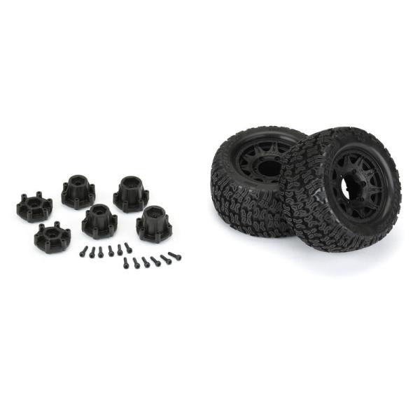 Proline 1/10 Bonesaw F/R 2.8 MT Tires Mounted 12mm/14mm Black Raid (2) - PRO1023910
