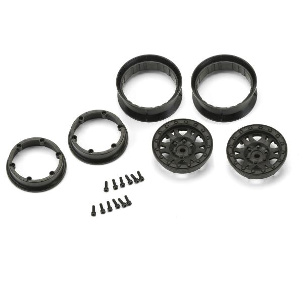Proline Fr, R Impulse 1.9 Blk Plastic Bead-Loc Whl:Crawler - PRO276903