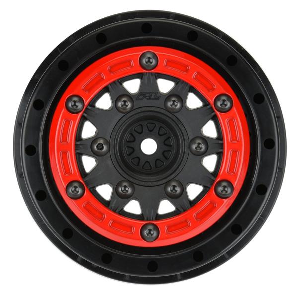 Proline 1/10 Raid Bead-Loc F/R 2.2"/3.0" SC (2) Rd/Blk - PRO281104
