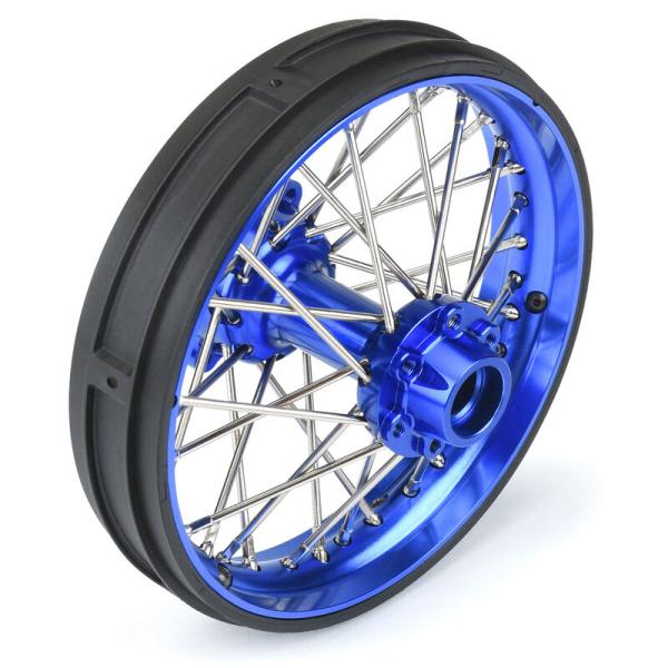 Proline 1/4 Pro-Spec Aluminum V2 Bead Rear Wheel Blue/Blue (1): Promoto-MX - PRO283700T1