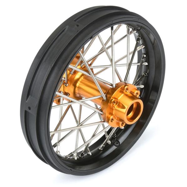 Proline 1/4 Pro-Spec Aluminum V2 Bead Rear Wheel Black/Gold (1): Promoto-MX - PRO283700T3