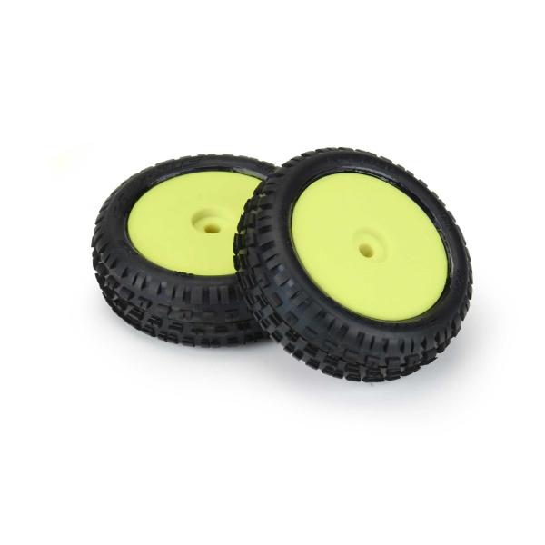 Proline Wedge Carpet Tires MTD Yellow Mini-B Front - PRO829812
