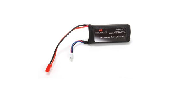 Spektrum 1300mAh 2S 7,4V 5C Lipo Empfängerakku mit JST-Stecker - SPMB1300LPRX