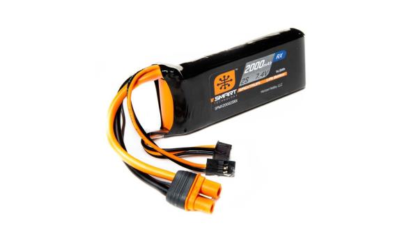 Spektrum 2000mAh 2S 7.4V Smart LiPo Receiver Battery - SPMX20002SRX