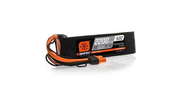 Spektrum 2200mAh 3S 11.1V 50C Smart LiPo Battery - SPMX22003S50