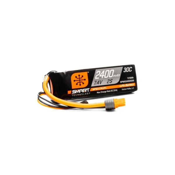 Spektrum 2400mAh 2S 7.4V Smart G1 30C LiPo; IC3 Connector - SPMX24002S30
